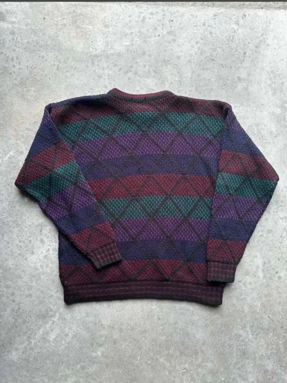 Vintage Sears Geometric Pattern Sweater - Large
